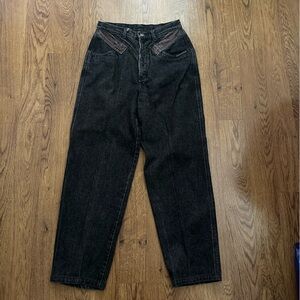 Rocky Mountain Black Washed VINTAGE Relaxed Jeans high rise size 11/12 cotton